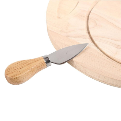 Platou lemn servire branzeturi cu 2 ustensile incluse, 28x38 cm - ANY148