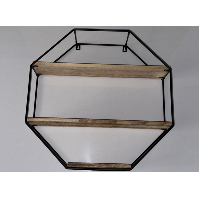 Raft decorativ cu 3 polite de perete 48X48X12 cm - ANY129